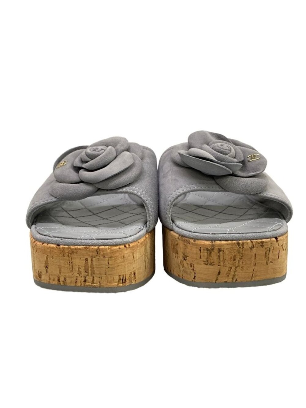 Chanel Sandals Light Gray Camellia - Picture 5 of 12